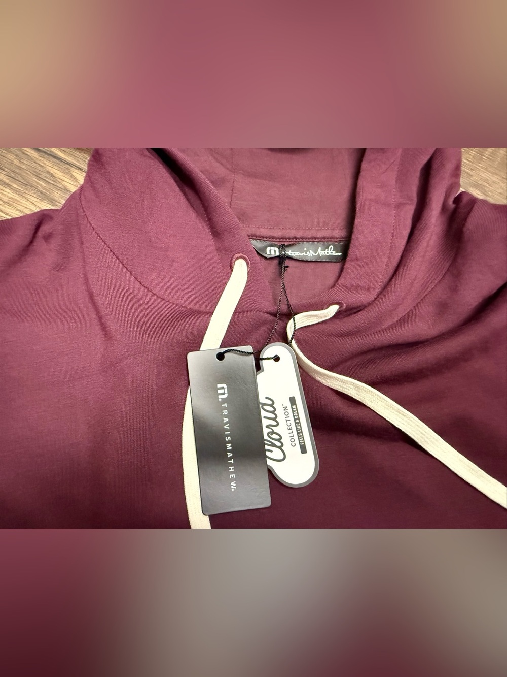 Travis Mathew Men's XXL Cloud Hoodie in Burgundy NWT - Picture 3 of 8